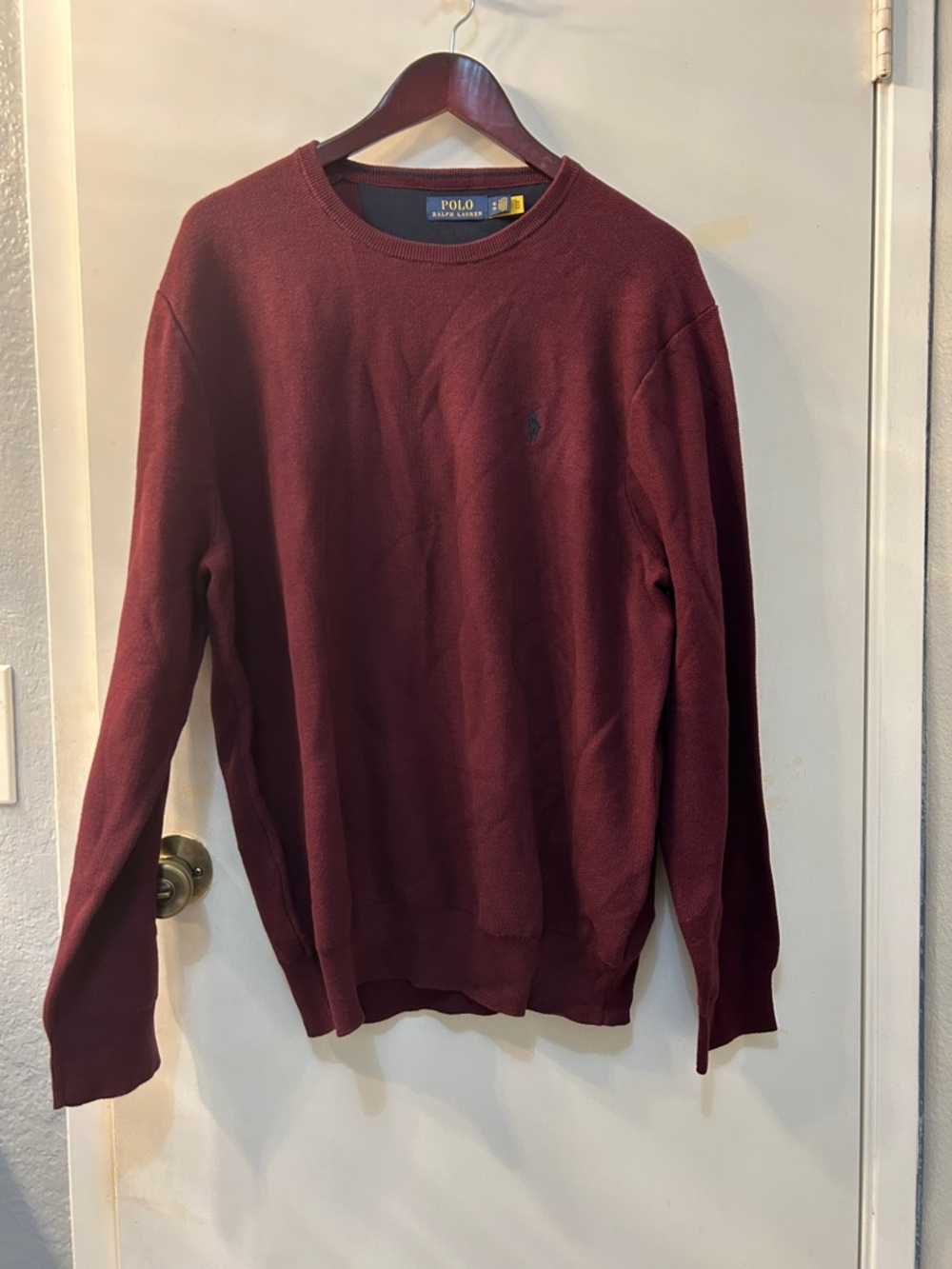 Polo Ralph Lauren Maroon Long Sleeve Shirt, Sz XL